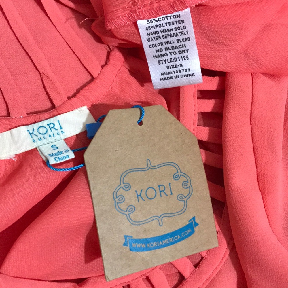 NWT Kori Coral Long Sleeve Small Boutique Dress - Picture 8 of 8